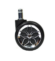 Ролики полумягкие 805-4 хром. Диаметр штока 11 м. Диаметр ролика 58 мм рис1