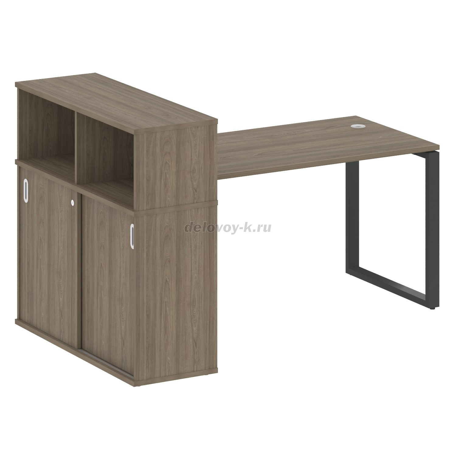 Стол письменный на О-образном м/к с опорным шкафом-купе 1810*1120*1098  БО.РС-СШК-3.3 фото
