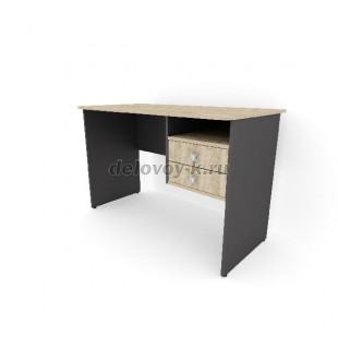 Стол письменный 2 ящика 1150*580*750 СП2Я  (Дуб Крафт Серый / Серый графит) рис1