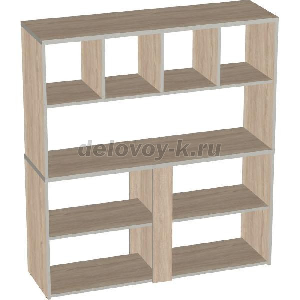 Стеллаж объединяющий полка + тумба V-3.9+V-8.4 1400х426х1545 рис1