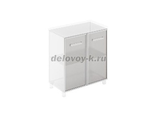 Двери шкафа стеклянные в профиле низкие 3029 комплект 2 шт. 400х18х780 рис1