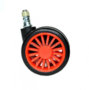 Ролики полумягкие 805-9 красный D 64 мм (комплект 5 шт.) рис1