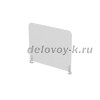 10БТО.605 Барьер торцевой оргстекло (600-4-500) Белый глянец_Алюминий матовый