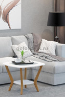 Стол журнальный Мельбурн со стеклом белый дуб светлый_h1 рис3