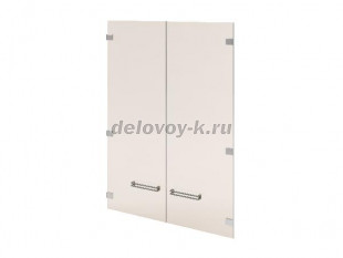 D-022 Двери средние стеклянные, 2 шт. Стекло тонированное. Цвет "Бронза" рис1