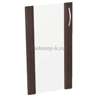 КН-4.4.1  Дверь стеклянная в рамке МДФ низкая 1 шт. 396*18*764 рис1