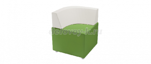 Секция угловая 1-местная, спинка радиусная Модуль М-70/3 рис1