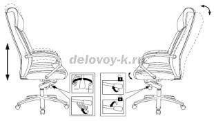 Кресло руководителя Бюрократ T-9922SL кожа рис5