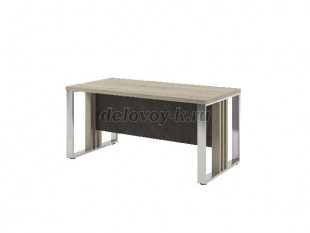 Z-920 Стол переговоров на металлических опорах на 4 человек (Дуб Галифакс белый/Бетон Чикаго) рис1