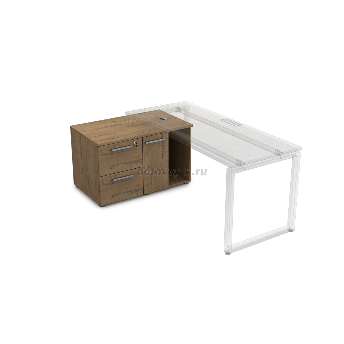 9Т.010 Тумба с двумя ящиками и дверкой (1000*600*620) фото