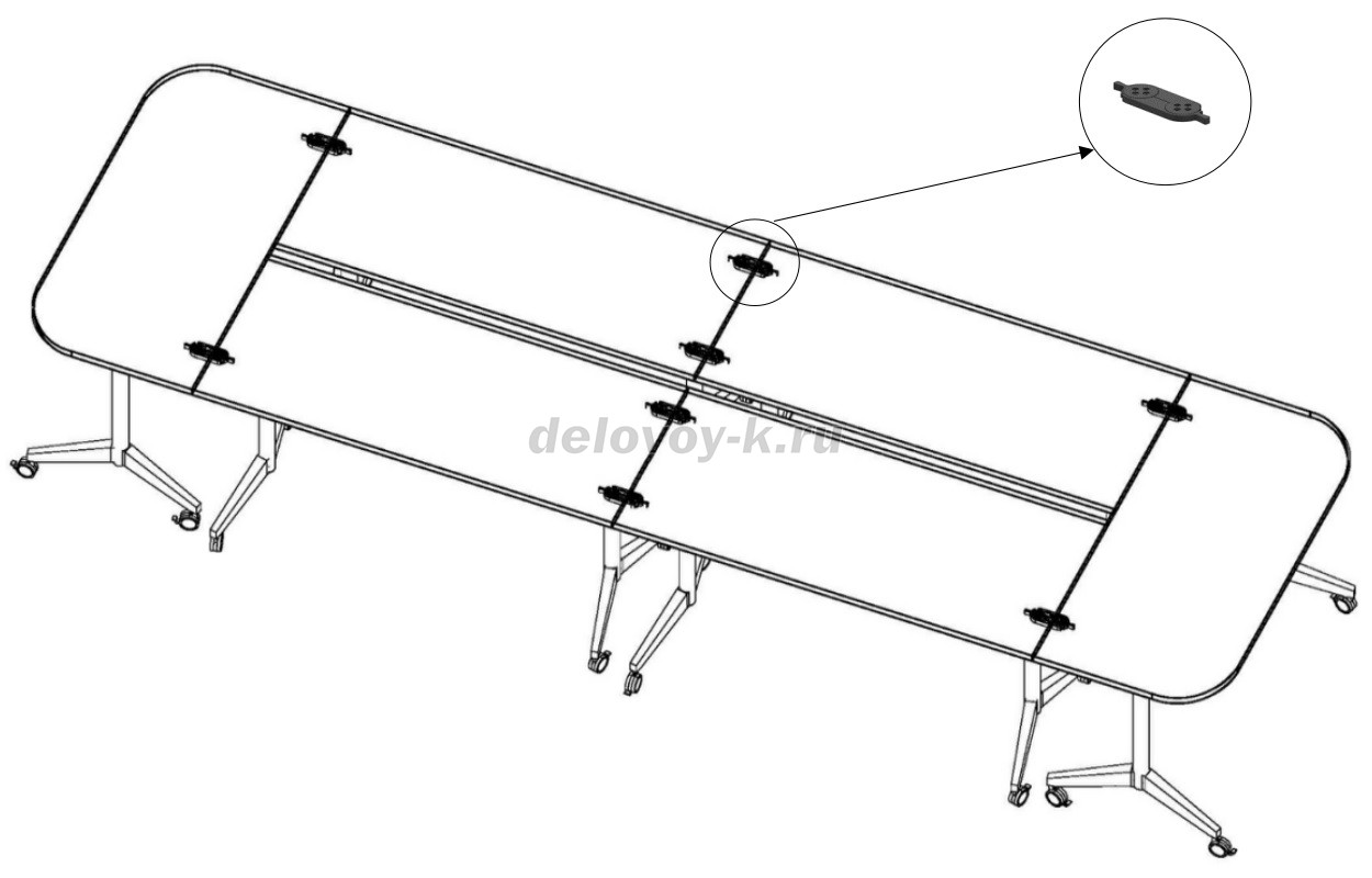 Фиксаторы поворотные, комплект 2 шт. (160х50х15)*2 фото 3