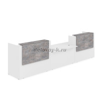 1КРС-ДС.009.1 Комплект Ресепшн с фартуком ЛДСП 4232-901-1161 с подсветкой_Белый_Basalt рис4