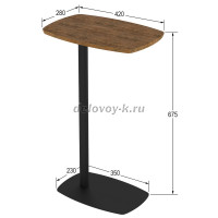 Стол придиванный Дей дуб американский черный_i_1000 рис3