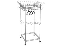 Вешалка гардеробная на колесах Пико 23 металлик_h рис1