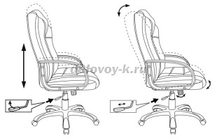 Кресло руководителя Бюрократ CH-839 экокожа, крестовина пластик рис2