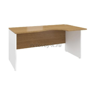 Стол эргономичный левый AL-1.5L  1580*880*750мм (Дуб Наварра/Белый) рис1