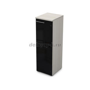 9НП.017.7П Пенал средний со стеклом черный глянец (400*450*1245), правый рис3