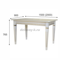 Стол обеденный Васко В 87Н слоновая костьзолото 15020090_i рис2