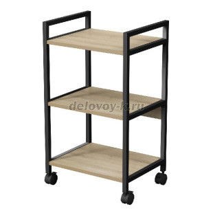 10СМН.3.455 Стеллаж мобильный низкий 3 полки, широкий (455*350*790) рис1