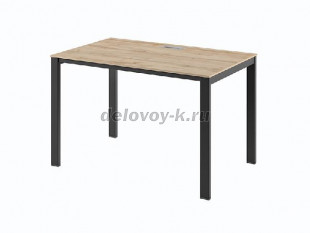 N-20 Стол одинарный на металлокаркасе. 1 кабель-канал. Опоры - трубы 60*30, 50*50, траверсы 30*20 рис1