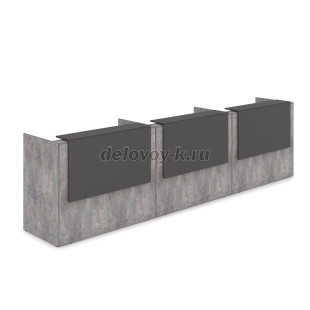 1КР-ДС.003.1 Комплект Ресепшн с фартуком ЛДСП 4264*762*1161 с подсветкой рис2