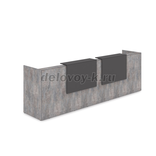 1КР-ДС.002.1 Комплект Ресепшн с фартуком ЛДСП 3632*762*1161 с подсветкой рис2