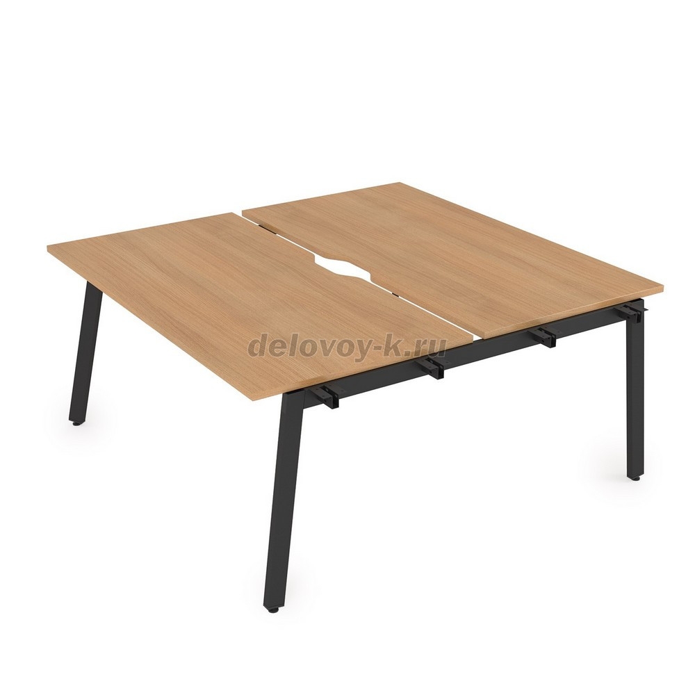 10БДНВ.269 Стол системы БЕНЧ сдвоенный, на 2 рабочих места, начальный (1400*1235*750) фото