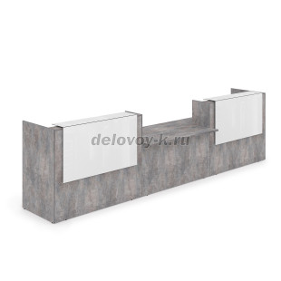 1КРС-КЛ.009.1 Комплект Ресепшн с фартуком HPL 4232*901*1149 с подсветкой рис2