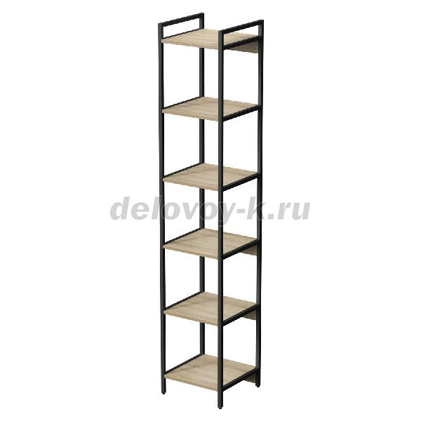 10СВ.6.400 Стеллаж высокий 6 полок, узкий (400*400*2080) рис1