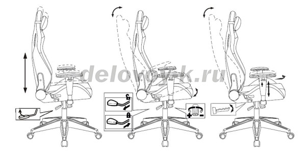 Кресло игровое KNIGHT OUTRID SMILE экокожа, крестовина пластик рис2