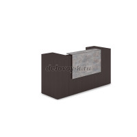 1КРТ-ДС.004.1 Комплект Ресепшн с фартуком ЛДСП 2232-763-1161 с подсветкой_Венге_Basalt_1 рис2