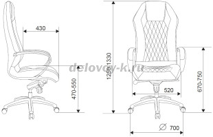 Кресло руководителя Бюрократ _AURA рис2