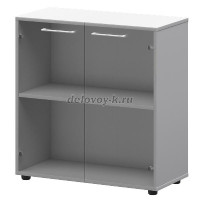 Шкаф низкий со стеклом СМШ28S(Б) Белый   _1000 рис1