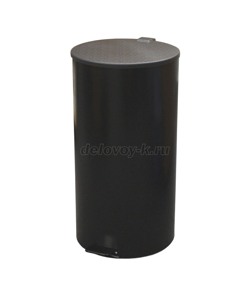 Урна с педалью 50 л (черный, белый, серый) фото
