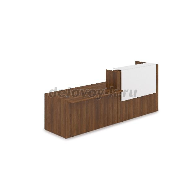 1КРС-ДС.007 Комплект Ресепшн с фартуком ЛДСП 2832*901*1161 без подсветки рис1