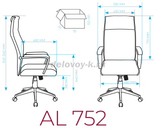 AL 752 Кресло руководителя, экокожа под заказ AL 752 Кресло руководителя, экокожа рис3