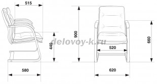 Конференц-кресло Бюрократ T-9927WALNUT-AV рис3