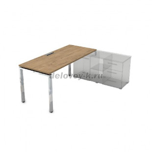 НСТП-П.984 Стол рабочий прямолинейный, три опоры, правый (1600*800*750) рис1