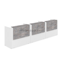 1КР-ДС.003.1 Комплект Ресепшн с фартуком ЛДСП 4264-762-1161 с подсветкой_Белый_Basalt рис4