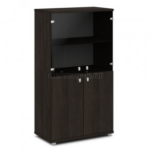 Шкаф со стеклом средний V-664 820*440*1490 рис1