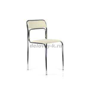 Стул Аскона каркас хром, экокожа S рис1