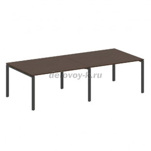 Переговорный стол (2 столешницы) на П-образном м/к 2800*1235*750  БП.ПРГ-2.3 рис1