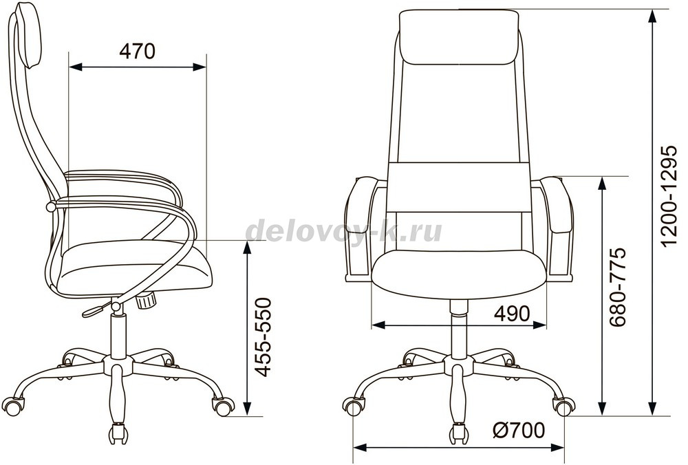 Кресло руководителя Бюрократ CH-607SL сетка/ткань, подголовник экокожа, крестовина металл хром фото 3