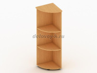 Стеллаж угловой 370х370х1260 орех рис1