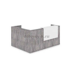 1КР-ДС.102.1 Комплект Ресепшн с фартуком ЛДСП 2344*1777*1161 с подсветкой рис3