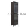 431.8 L Шкаф-колонка высокая со стеклянной дверью в AL рамке левая 475х450x2054