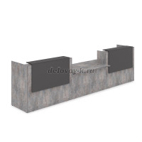 1КРС-ДС.009.1 Комплект Ресепшн с фартуком ЛДСП 4232-901-1161 с подсветкой_Basalt_Graphit рис2