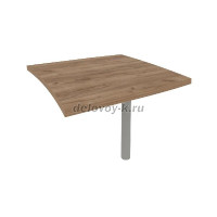 Брифинг-приставка для криволинейного стола (опора КО-1 в комплекте) 904х904х765 рис1