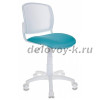 Кресло детское Бюрократ CH-W296NX/15-175 спинка сетка белый TW-15 сиденье бирюзовый 15-175