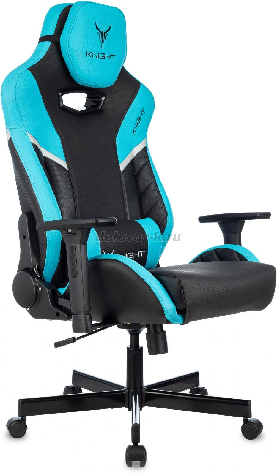 Кресло игровое KNIGHT THUNDER 5X  экокожа, крестовина металл фото